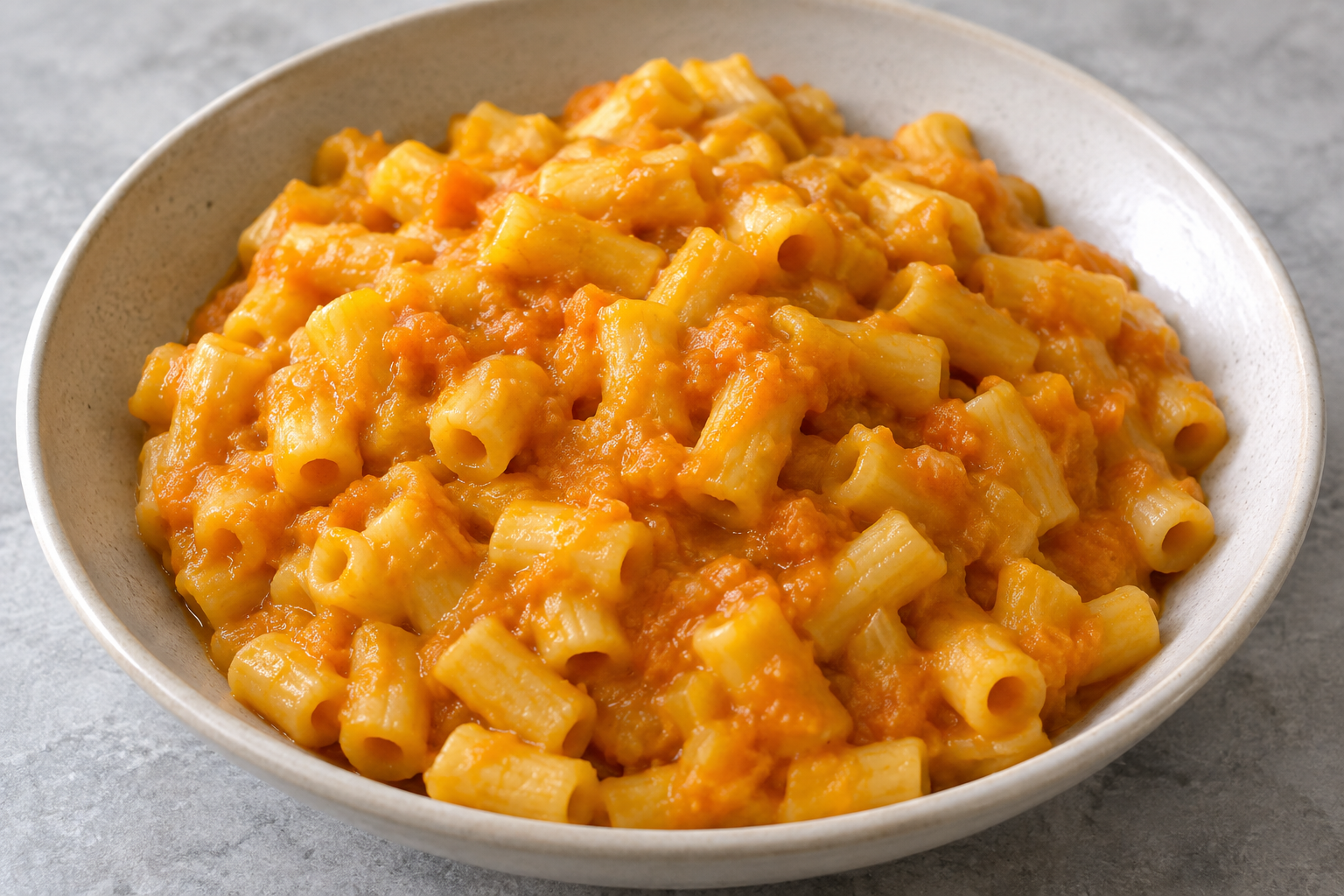 AI serving illustration of creamy carrot pasta